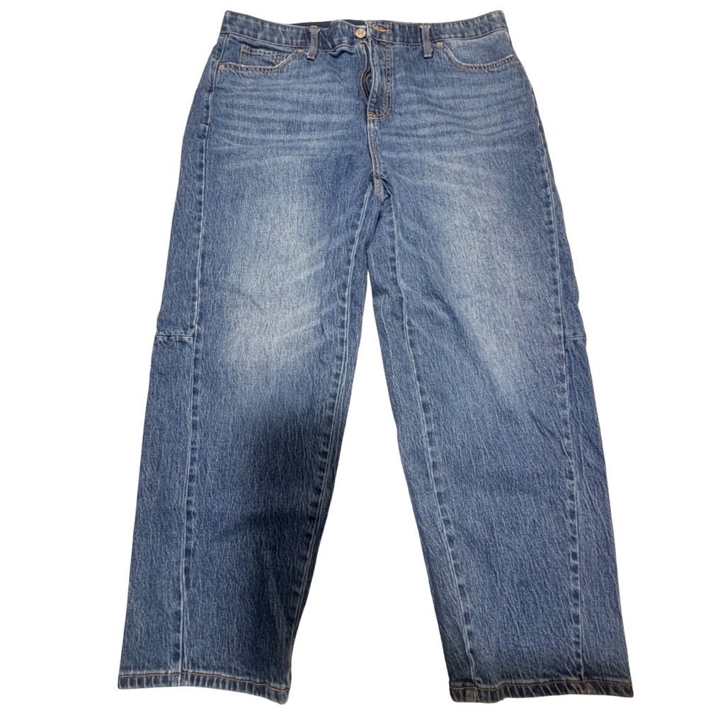Terra Sky Wide Leg Barrel Jeans Womens 16W Stretch Denim Cropped Fall Indie